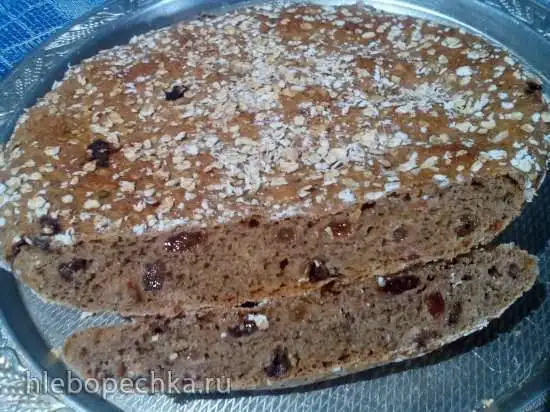 Хлеб «Ржаной на закваске с изюмом и тмином» (прибор для выпечки Tortilla Chef Princess 118000)