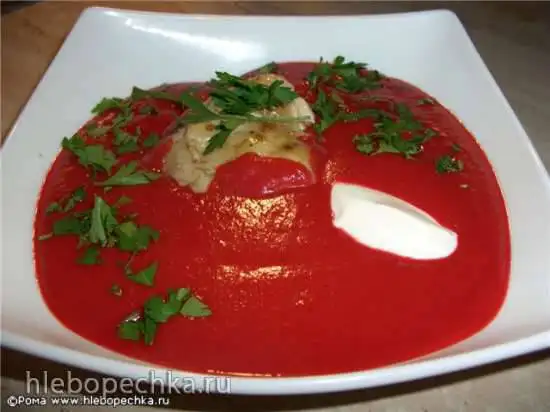 Крем-борщ со сметаной