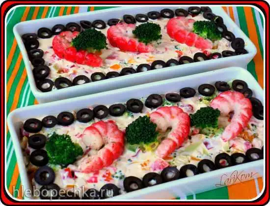 Крабовый салат с брокколи