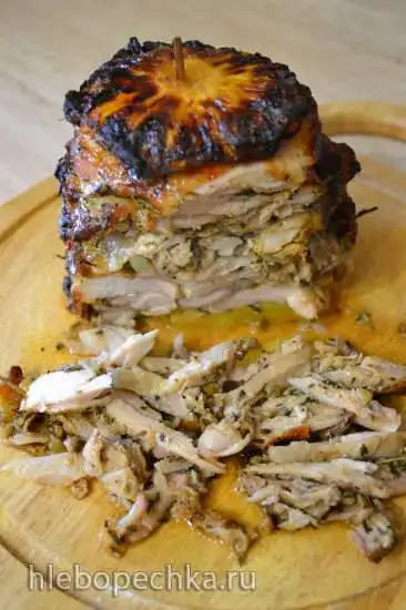 Шаверма (шаурма) из красного мяса курицы в аэрогриле