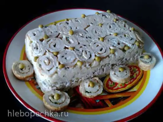 Салат с мясом «Завитушки»