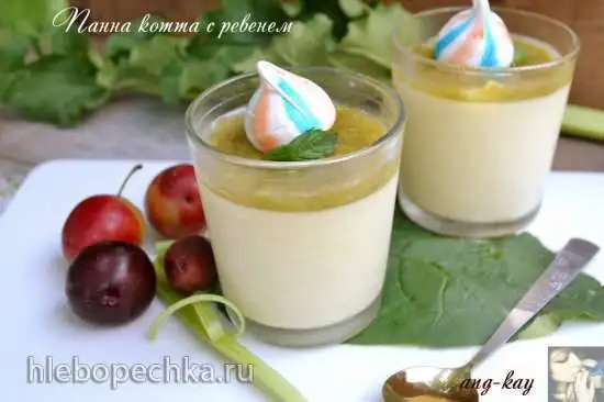 Панна котта с ревенем
