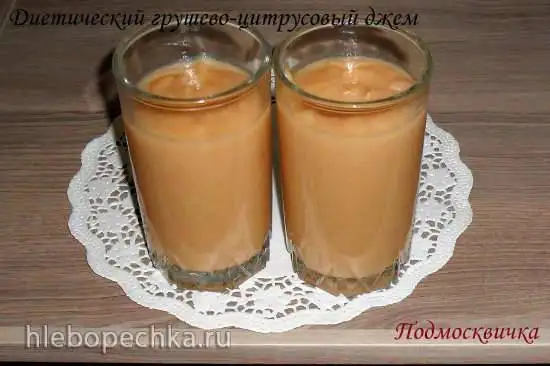Диетический грушево-цитрусовый джем