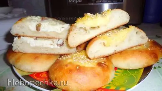 Ватрушки с творогом и сыром на пшеничной закваске «Вечная»