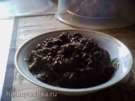 Грибная икра из замороженных шампиньонов
