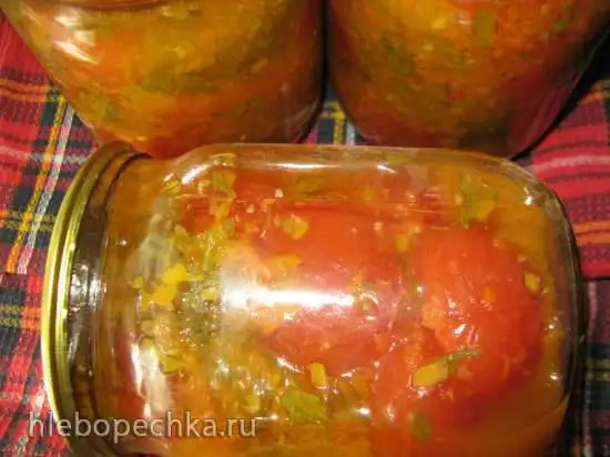 Помидоры по-корейски (вариант с морковью)