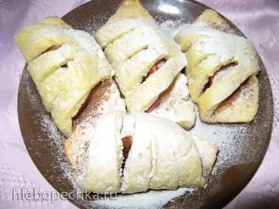 Творожные конвертики с яблоками