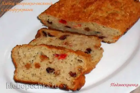 Хлебец творожно-овсяный с сухофруктами