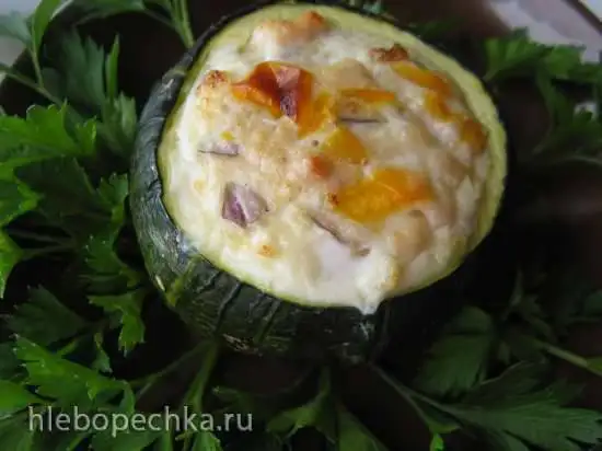 Кабачки-бомбочки с начинкой из мяса кролика и овощей