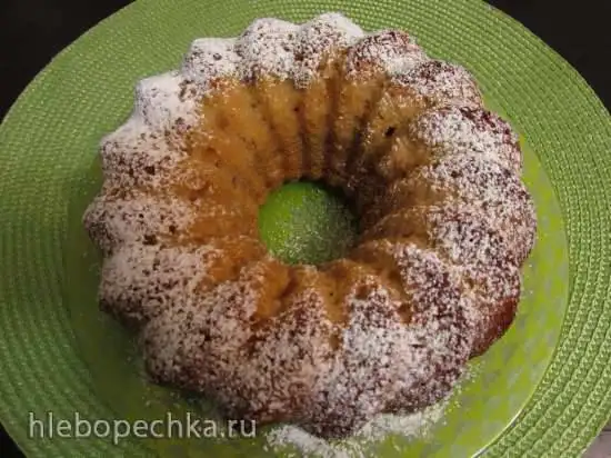 Яблочный кекс-пирог со сладкими творожными сырками (без масла)