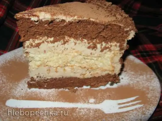 Торт шоколадно-кунжутный с халвовым кремом