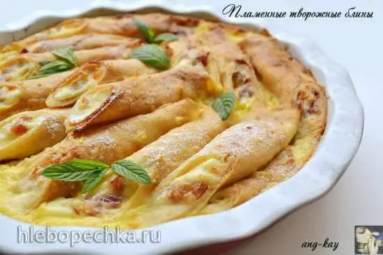Пламенные творожные блины (Langolo turos palacsinta )