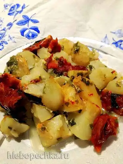 Топинамбур с петрушкой и шнитт-луком в сливках