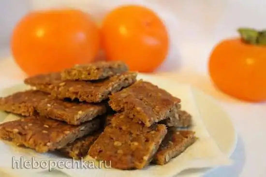 Овсяные квадратики с хурмой