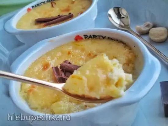 Молочно-апельсиновый десерт (Il latte in piedi)