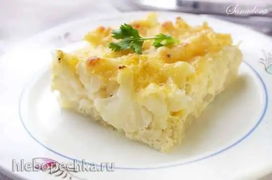 Флан из цветной капусты