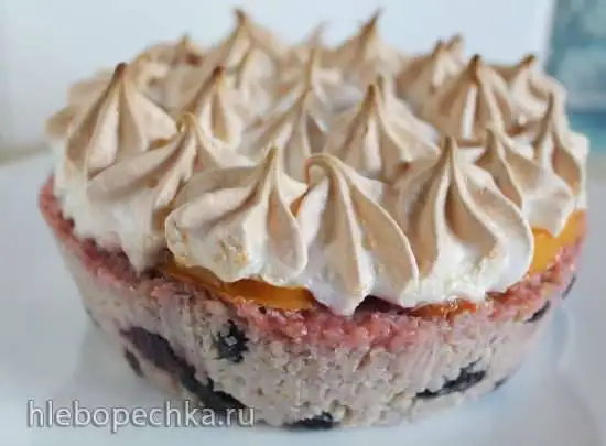 Пшенная запеканка с изюмом и хурмой