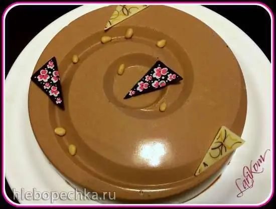Творожно-шоколадное бланманже на кедровом молоке