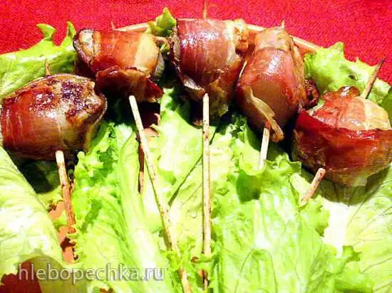 Мясные шарики в луке, беконе и с моцареллой