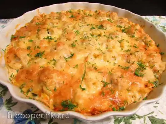 Запеканка из стручковой фасоли и цветной капусты