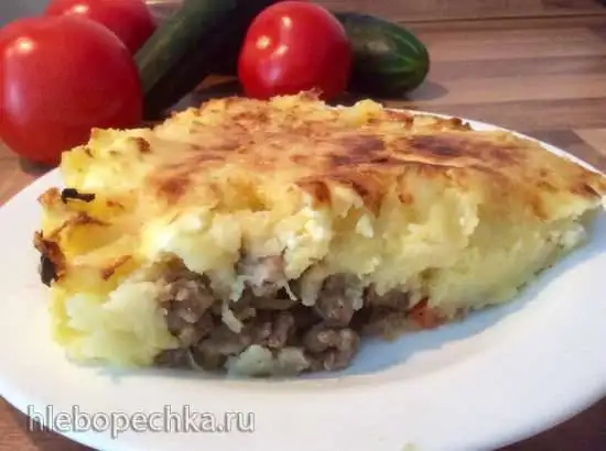 Запеканка картофельная  с фаршем и кислой капустой (Multicuisine DeLonghi)