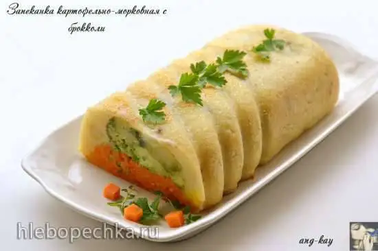 Запеканка картофельно-морковная с брокколи (постная)