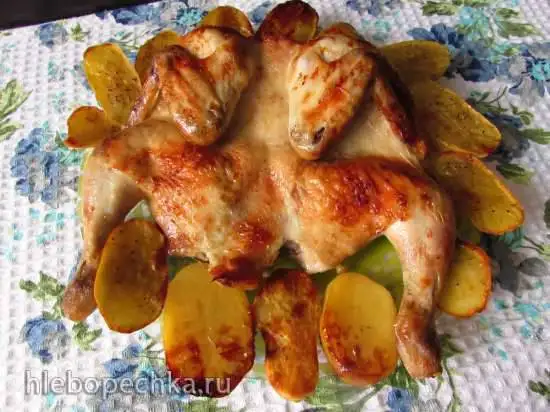 Запечённая курица (в маринаде из капустного рассола)