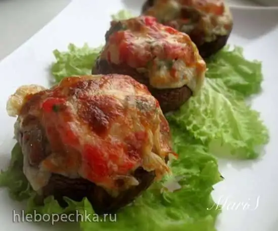 Запеченные с овощами грибы по-тоскански