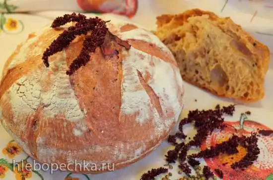 Пшеничный хлеб на амарантовом настое с клетчаткой амаранта и черным тмином