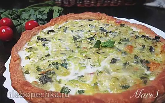 Тарт из цукини с мятой и козьим сыром