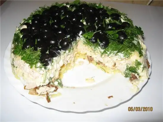 Салат грибной