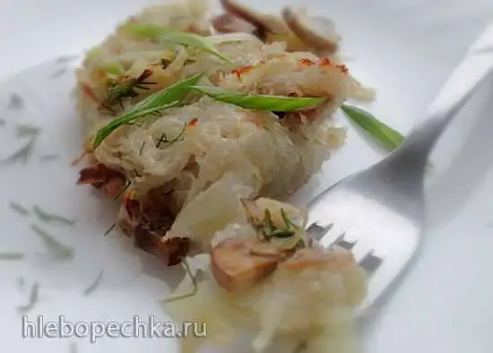 Картофельная бабка с грибами
