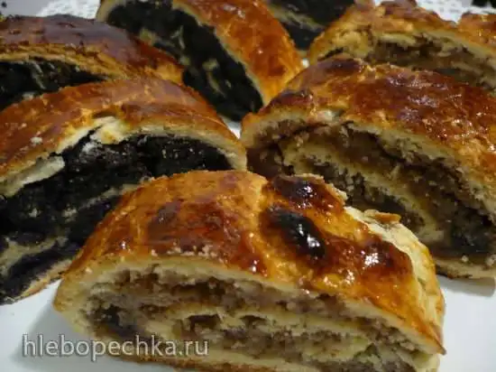 Венгерские рождественские рулеты - Бейгли (Bejgli) с маком и орехами