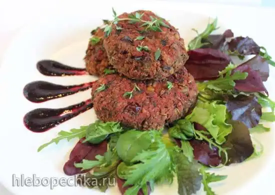 Котлеты из маша с овощами и грецкими орехами запеченные (постные)
