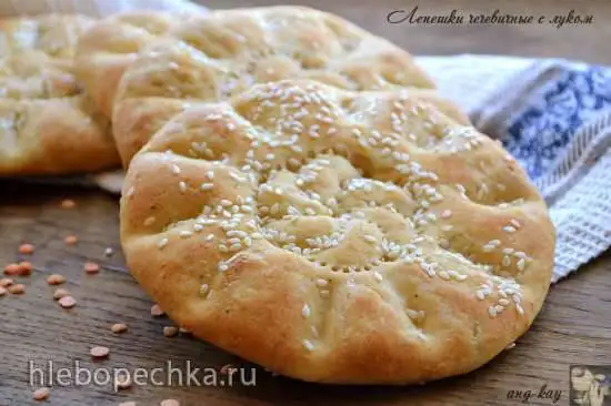 Лепешки чечевичные с луком (постные)