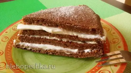 Морковный торт с творожным кремом (без муки, без сахара)