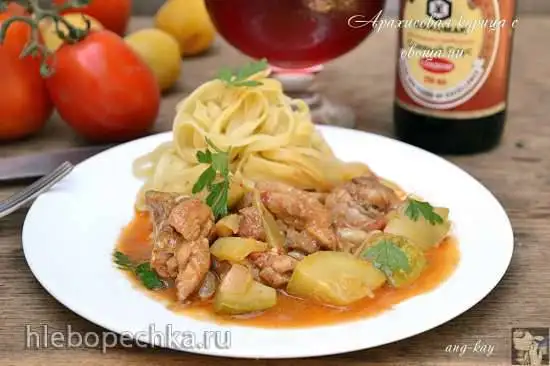 Арахисовая курица с овощами