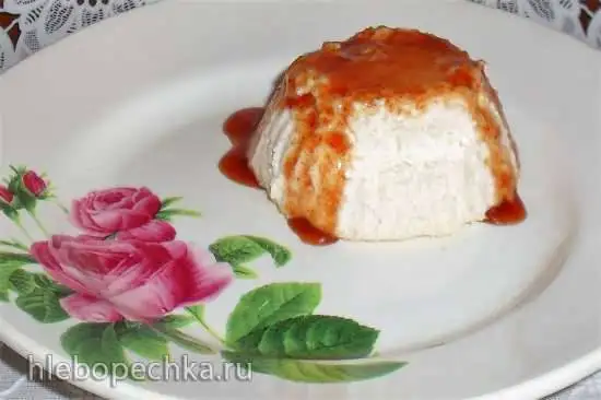 Суфле творожное с финиковым сиропом