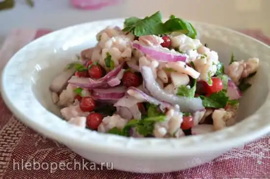 Сагудай из муксуна с моченой брусникой