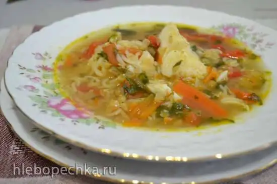 Суп рисово-чечевичный рыбный с треской