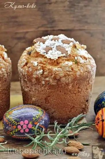 Кулич-кекс по мотивам итальянской коломбы (без дрожжей)