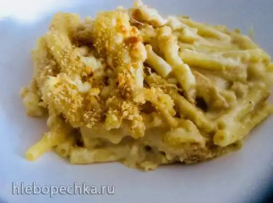Сырная запеканка с макаронами