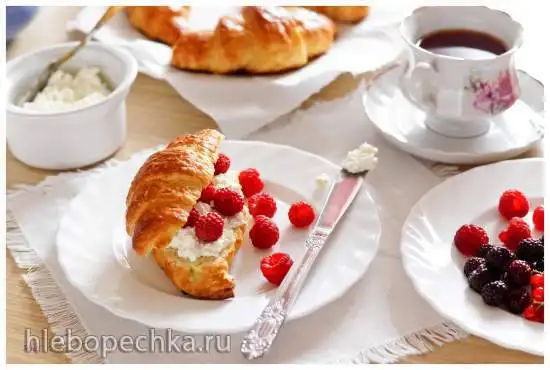 Круассаны по ускоренной технологии приготовления