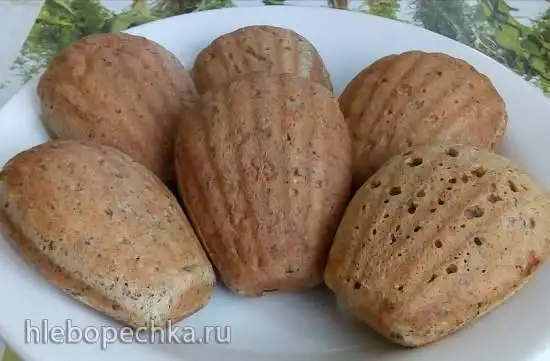 Творожно-льняные хлебушки-мадленки (мадленница Принцесс)
