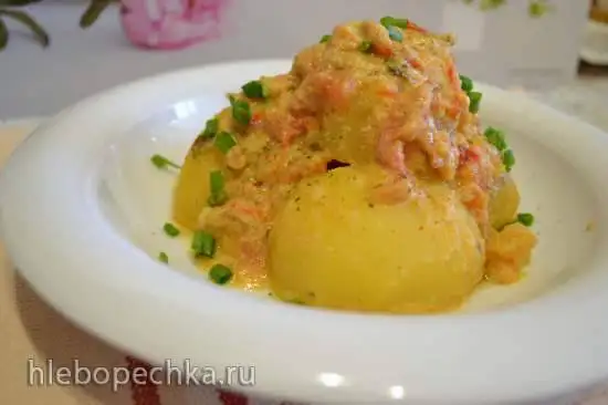 Картофель тушеный с овощами в кедровом молоке