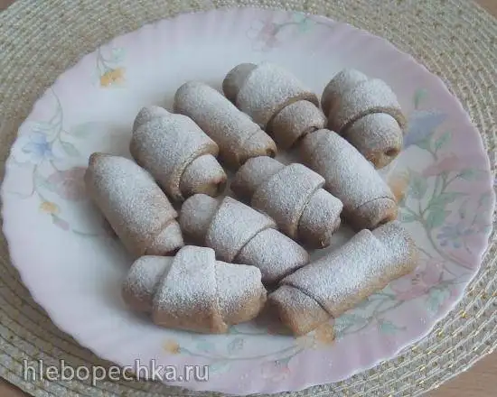 Рогалики цельнозерновые с орехами и горьким шоколадом