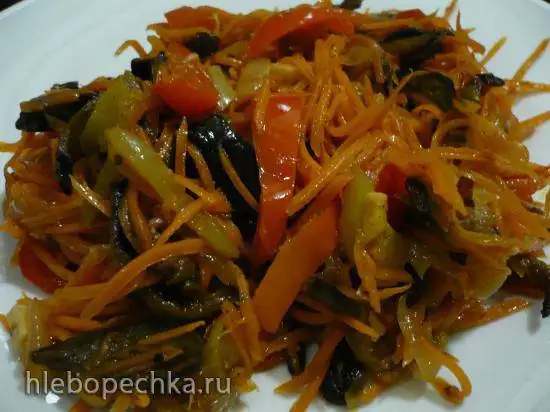 Салат из баклажанов по-корейски (два варианта одного салата)