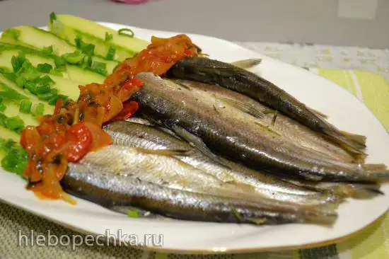 Ряпушка на пару с маринадом из овощей