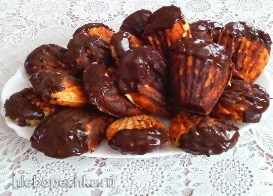 Ракушки творожные из безкрахмальной муки с апельсином и шоколадом в печеннице «Мадлен» Prinsess