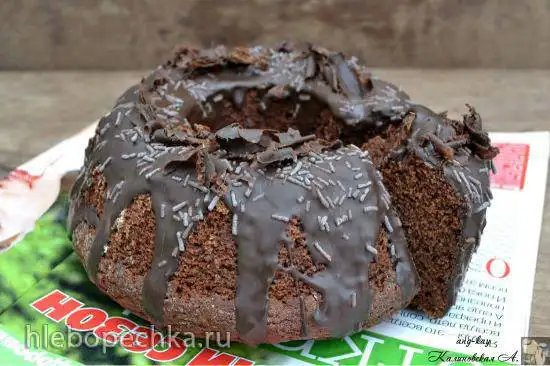 Шоколадный постный кекс на соке